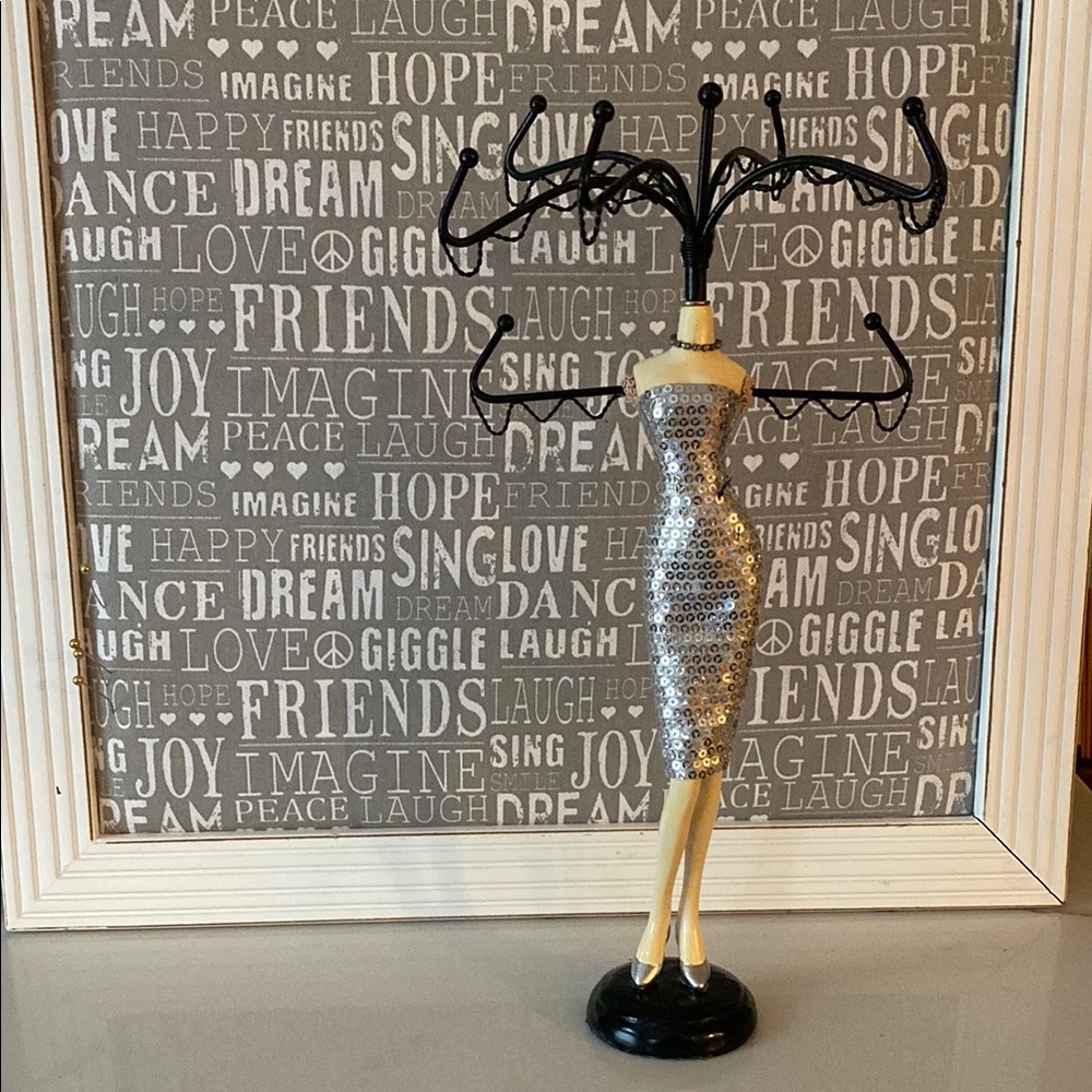 Silver Mannequin Jewelry Holder